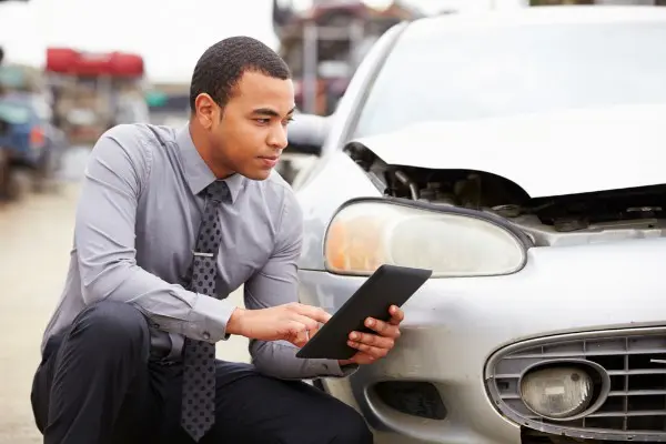 Vehicle undergoing insurance collision repair at Carbon Collision Repair