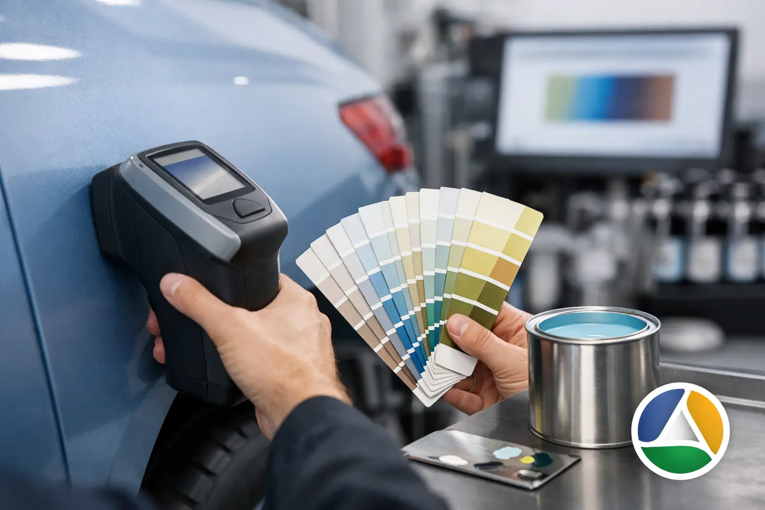 Professional automotive paint matching and refinishing work